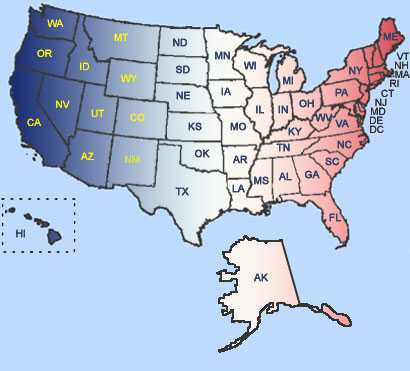 Karte der USA