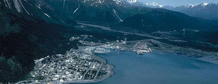 Seward Alaska aerial view