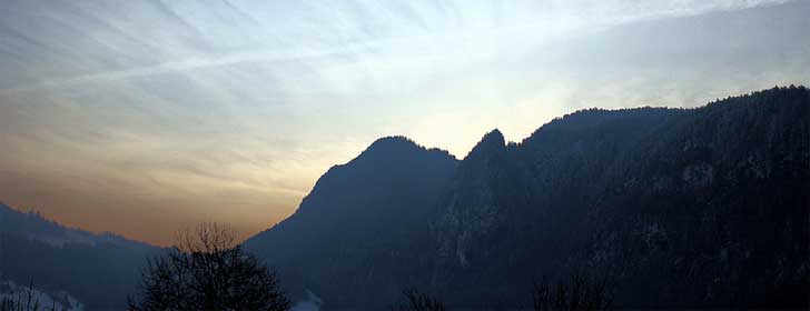 Sonnenuntergang in den Chiemgauer Bergen